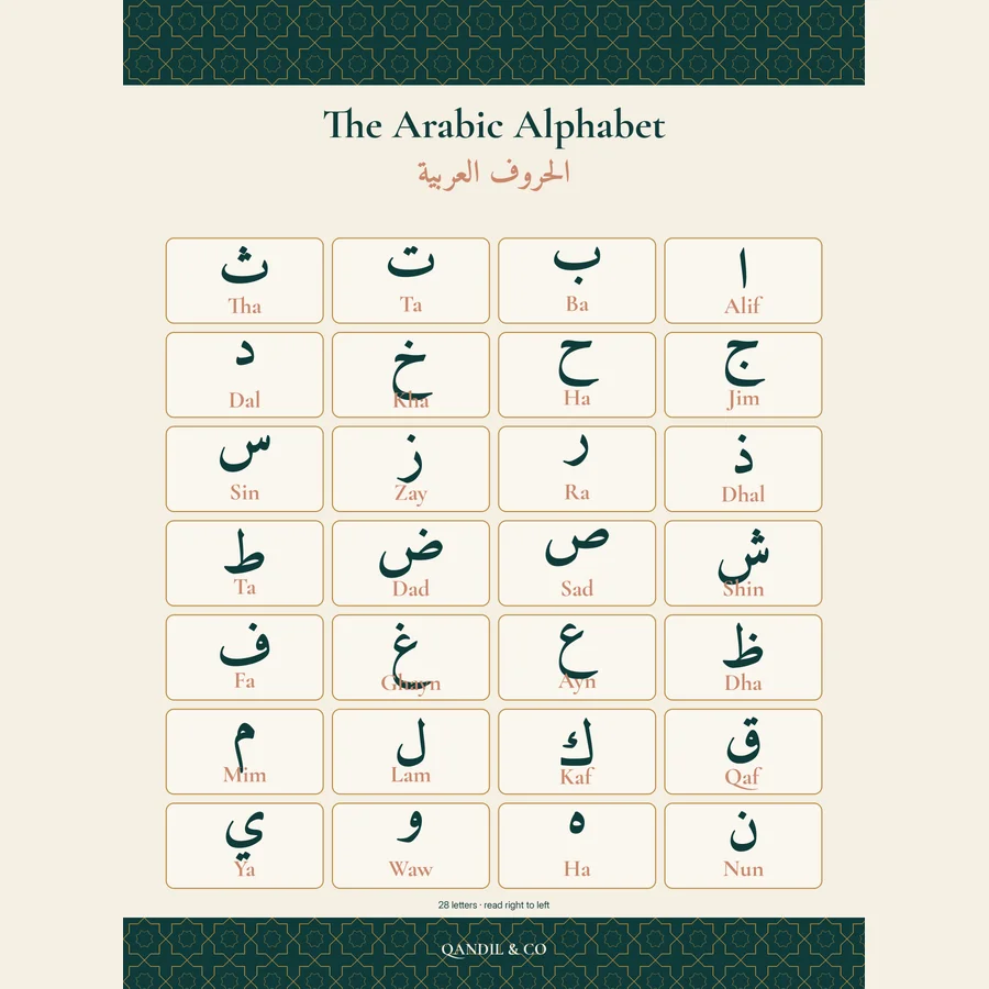 Arabic Alphabet Poster design artwork