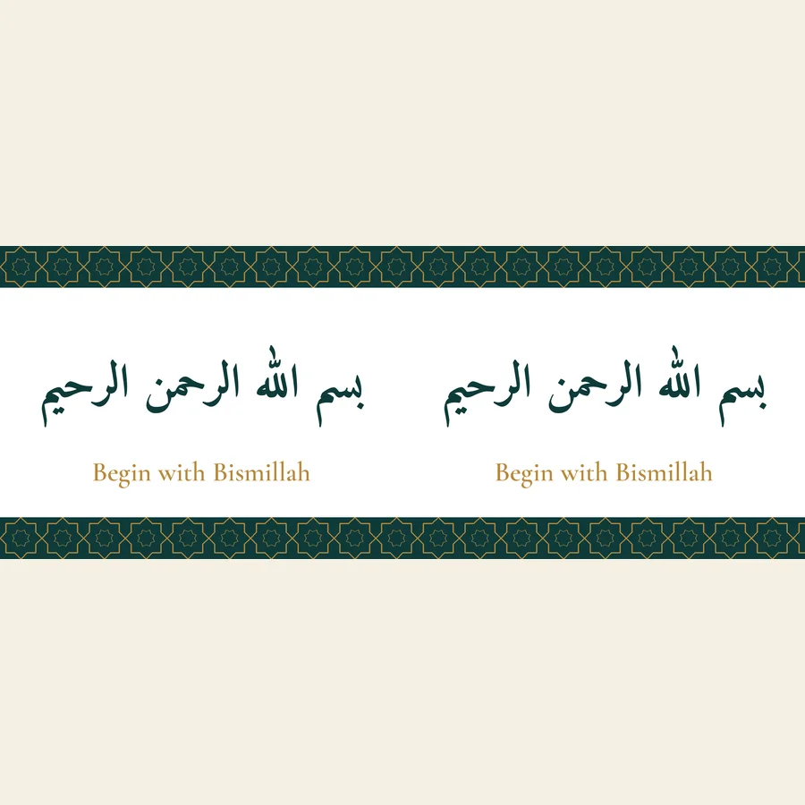 Begin with Bismillah Mug design artwork