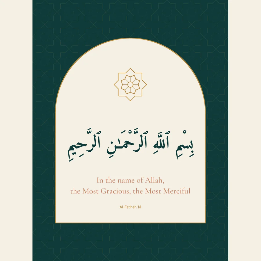 Bismillah Arch Wall Art design artwork