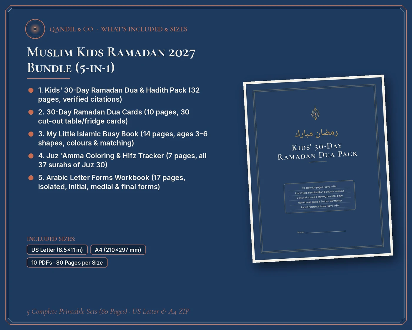 Hands-on Islamic Busy Book matching and activity pages