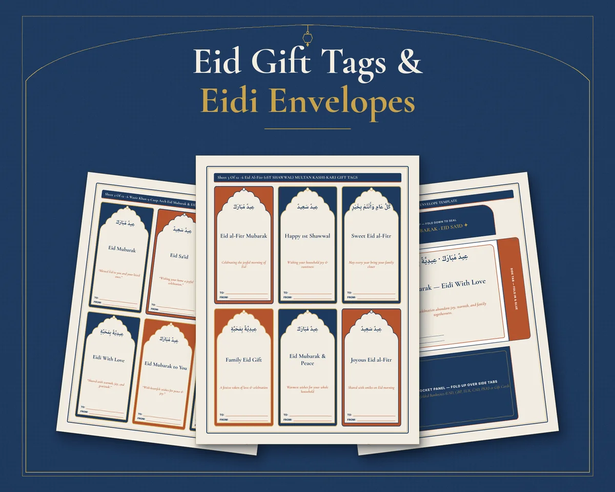 Eid Gift Tags & Money Envelopes