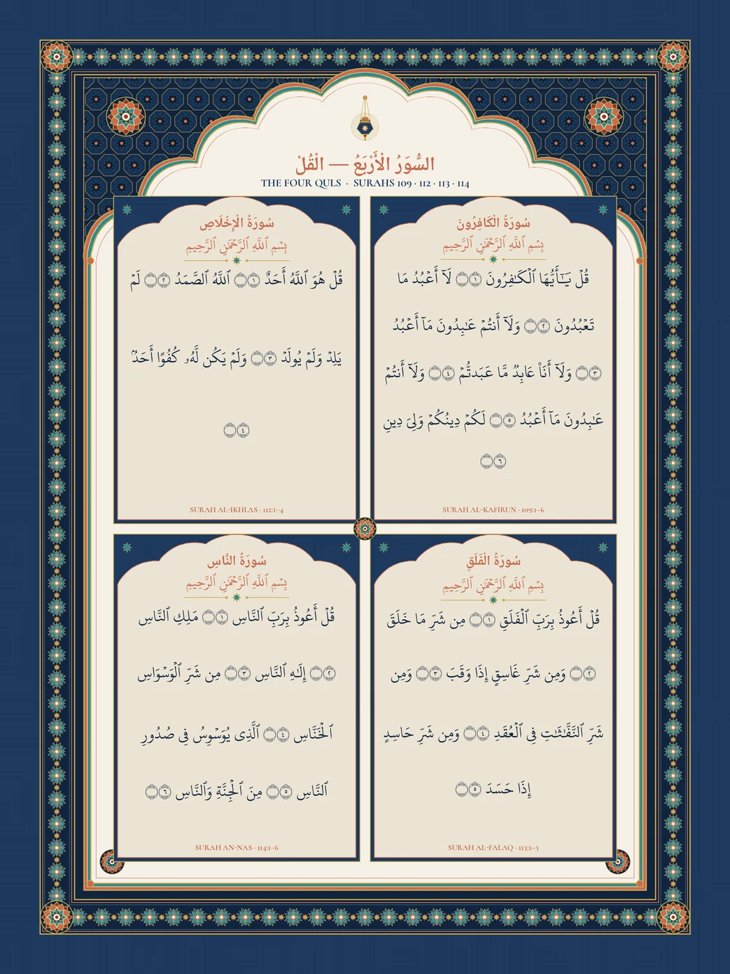 Close-up of Surah Al-Ikhlas & Surah Al-Falaq Wazir Khan arch details
