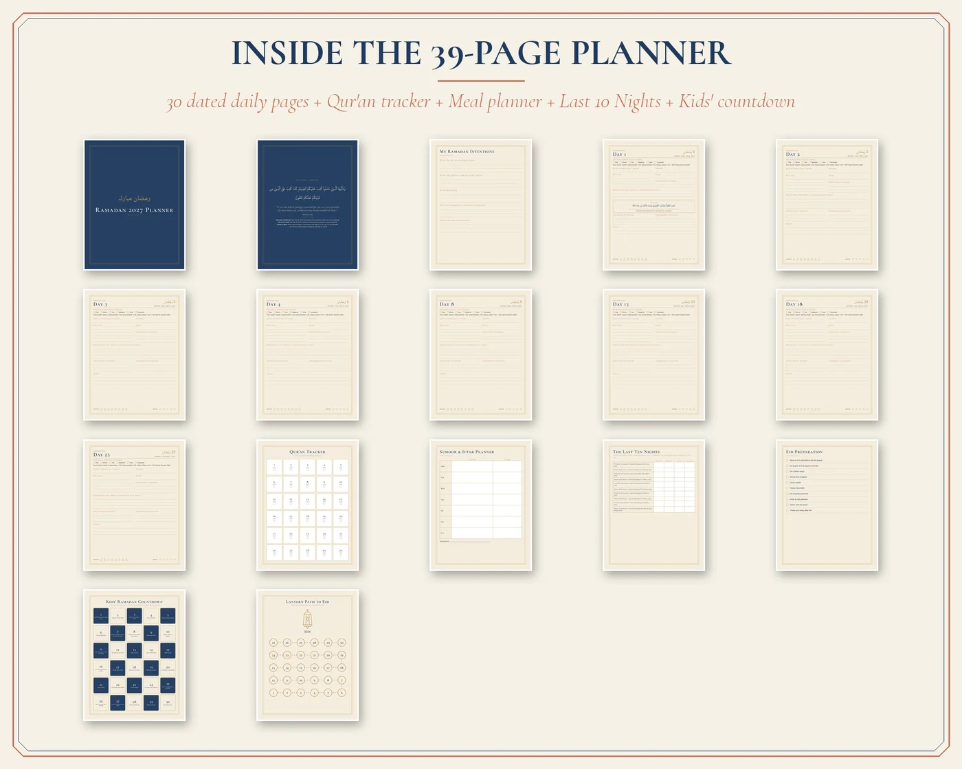 Ramadan 1448 AH monthly calendar & Suhoor/Iftar meal planner